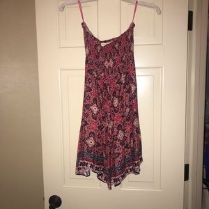 Strapless flowy dress